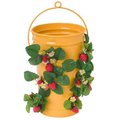 Next2Nature Enameled Galvanized Strawberry & Flower Planter, Saffron NE2588634